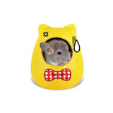 OIC Kitty Shaped Ceramic House (Blue/Yellow)