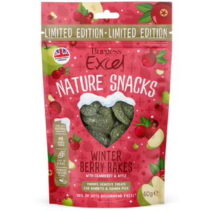 Burgess Excel Nature Snacks Winter Berry Bakes with Cranberry & Apple (60g)