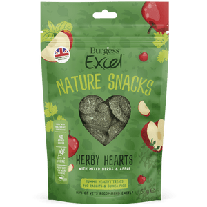 Burgess Excel Natural Snacks Herby Hearts (60g)