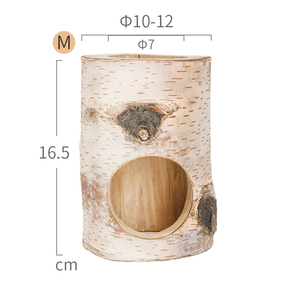 Niteangel Natural Birch Trunk Hideout Medium (11x11x16.5cm)