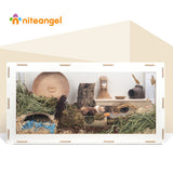 Niteangel Cage Top Open Wooden Color Small (80X42X49cm)