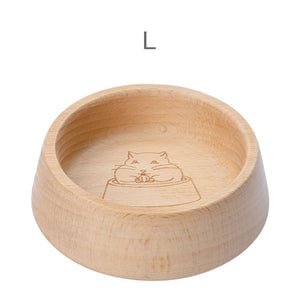 Niteangel Wooden Treat Bowl Broad Base Large (ø9x2.8cm)