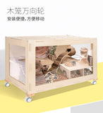 Niteangel Hamster Cage Wheels Natural Wood Color
