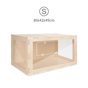 Niteangel Cage Front Opening Wooden Color Small (80X42X49cm)