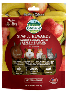 Oxbow Simple Rewards Baked Treats with Apple & Banana (3oz)