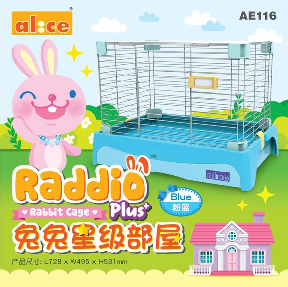 Alice Raddio Plus Rabbit Cage (Blue)